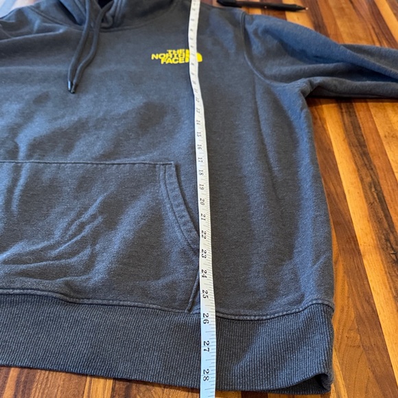The North Face Charcoal Hoodie with Bright Yellow Logo - Picture 5 of 5